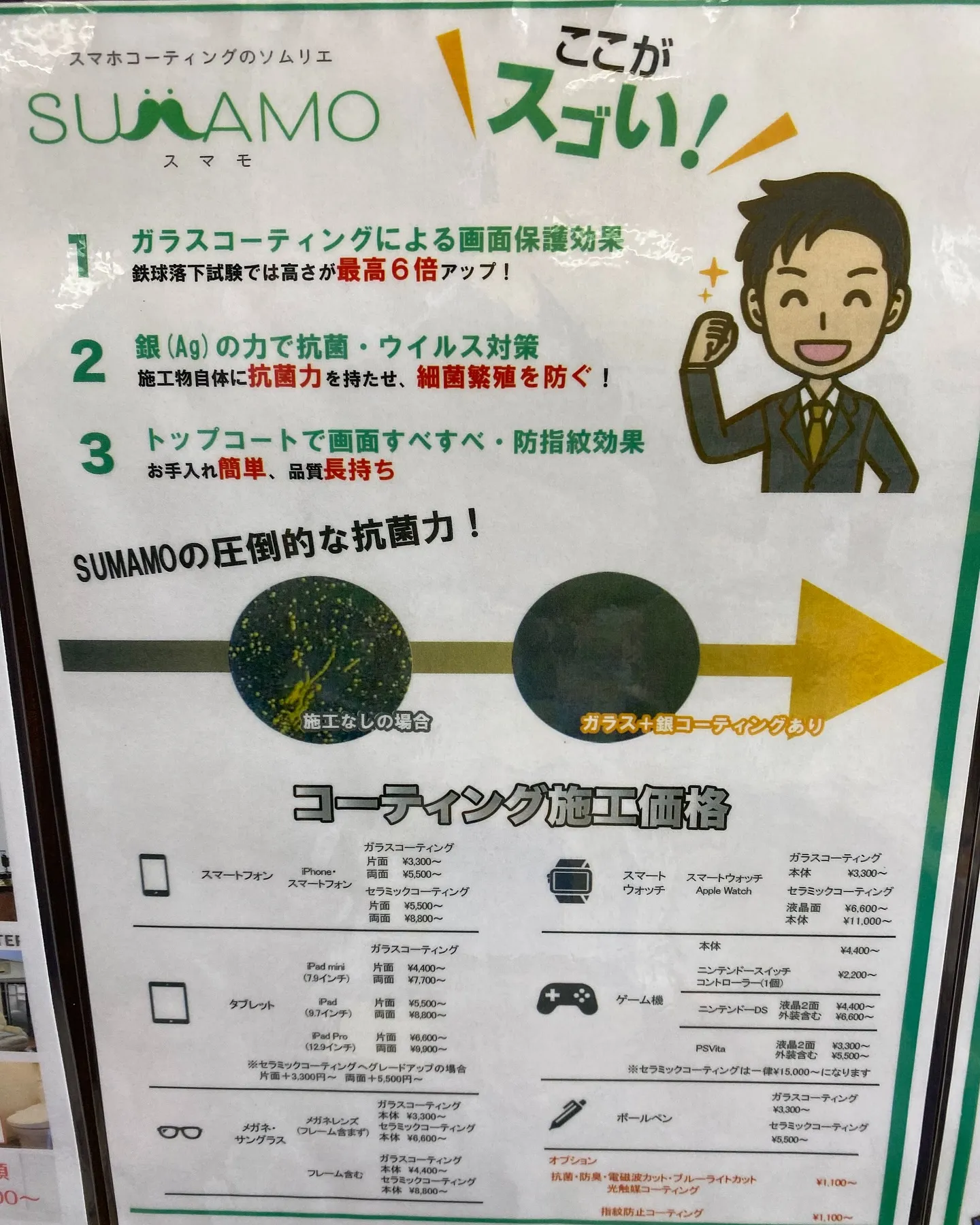 ［スマホガラスコーティング　壁紙コーティング］