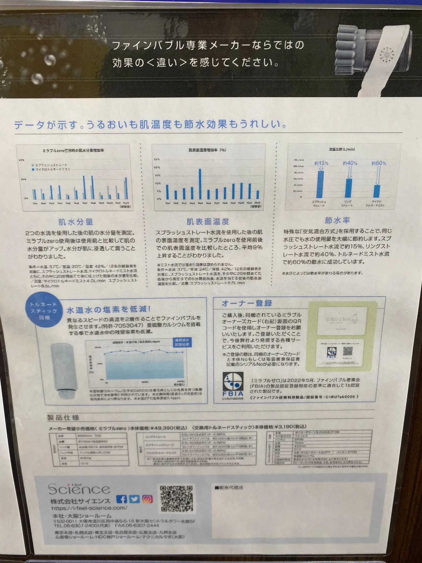 ［シャワーヘッド　ミラブルゼロ　正規販売代理店］