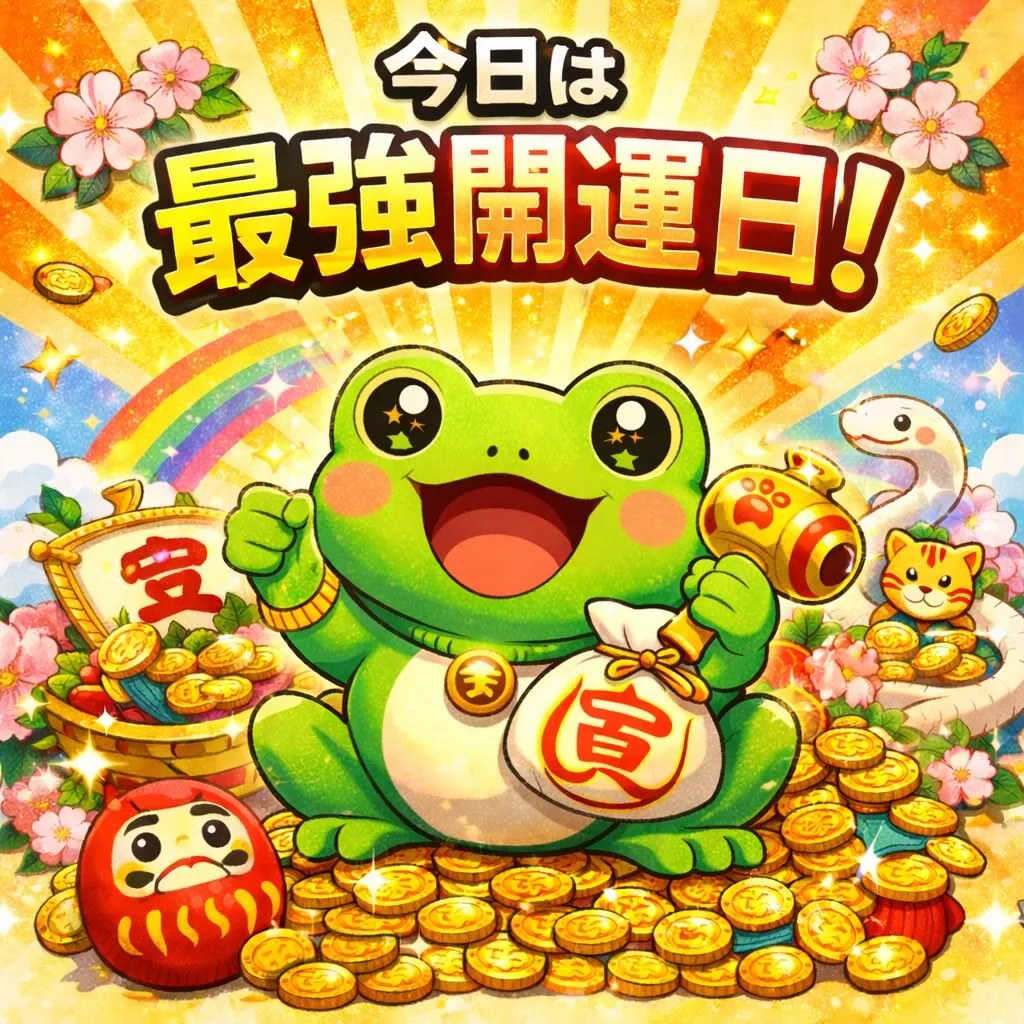 🐸✨今日は最強開運日✨🐸
