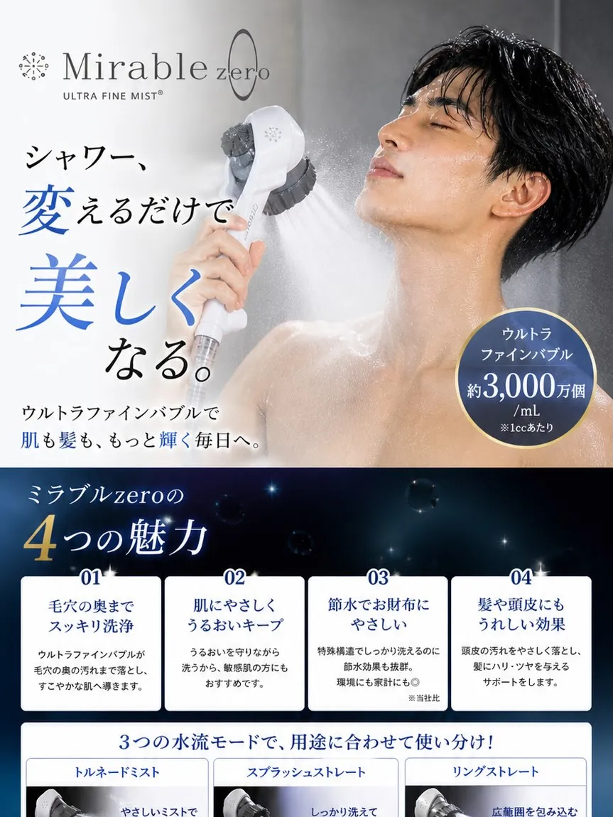 シャワー、変えるだけで生活変わります。