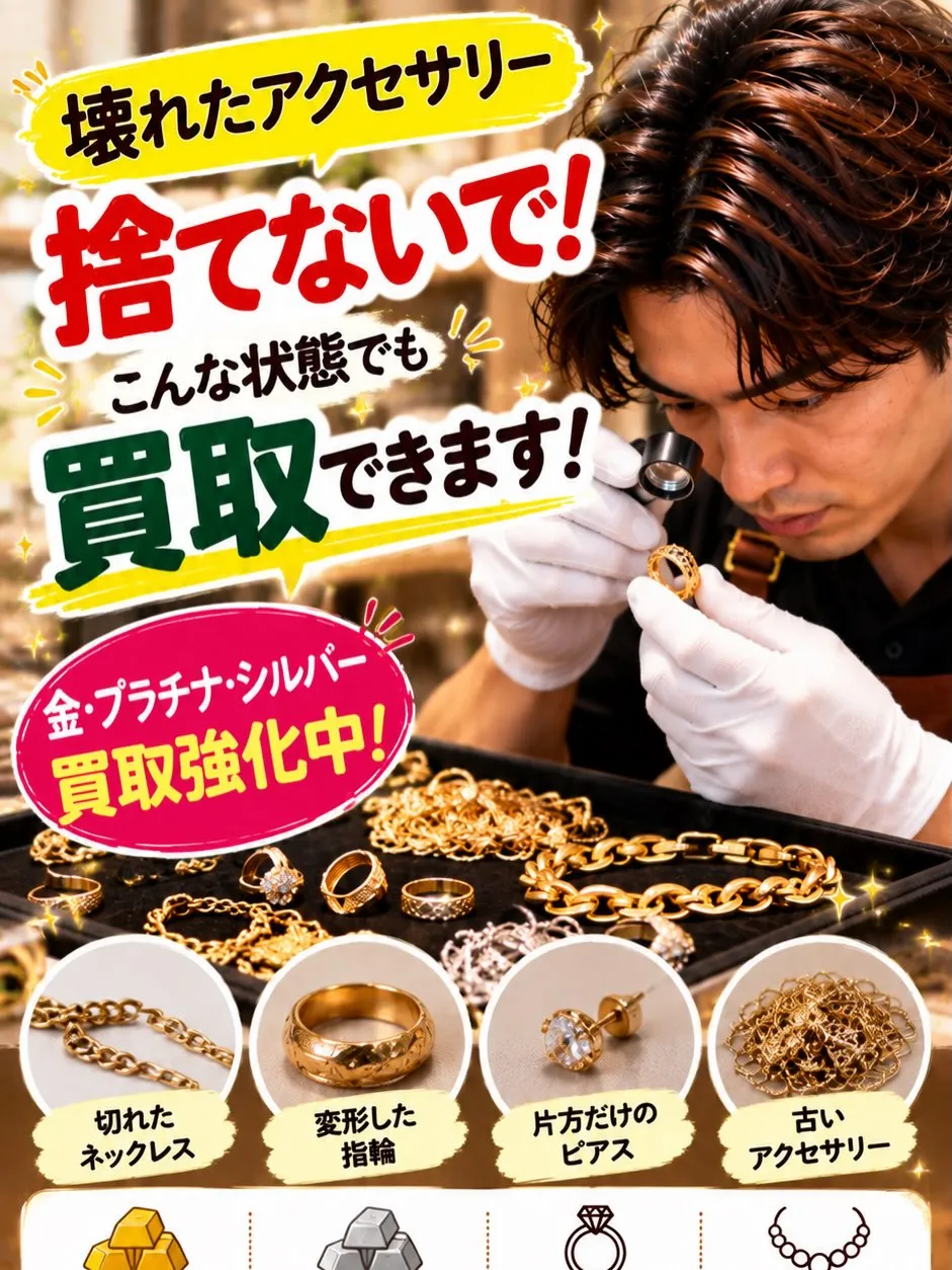 💍✨【壊れたアクセサリー、捨てていませんか?】